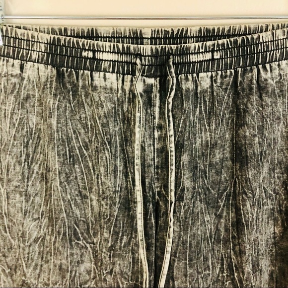 Crave Frame black acid wash flowy drawstring pants women’s size Small - Picture 5 of 8